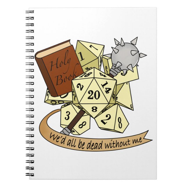 Cleric Dice Design Notebook (Front)