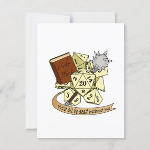 Cleric Dice Design Postcard