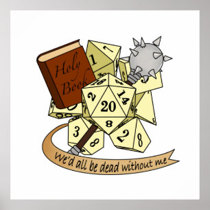 Cleric Dice Design Poster