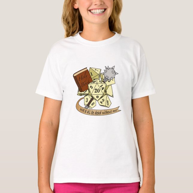 Cleric Dice Design T-Shirt (Front)