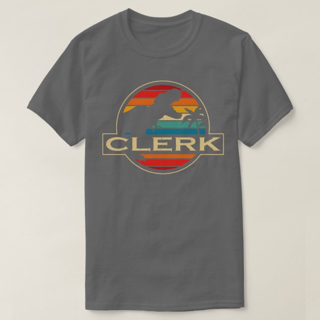 Clerk Dinosaur T-Shirt (Design Front)