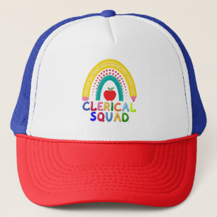 Clerk Squad Shirt Front Office Trucker Hat