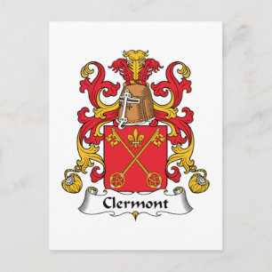 Clermont Family Crest Postcard