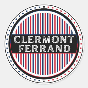 Clermont-Ferrand City Pride Emblem French Identity Classic Round Sticker
