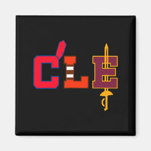 Cleveland Baseball Bats Vintage Ohio Cle Retro Gif Magnet