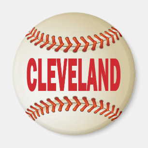 CLEVELAND BASEBALL MAGNET