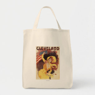 Cleveland Bicycles American Girl in Yellow Tote Bag