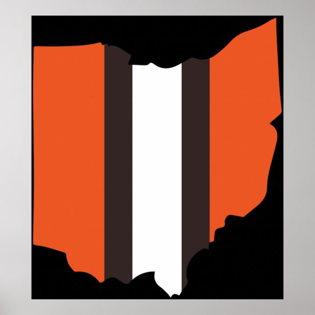 Cleveland Browns Stripe Active Poster (Front)