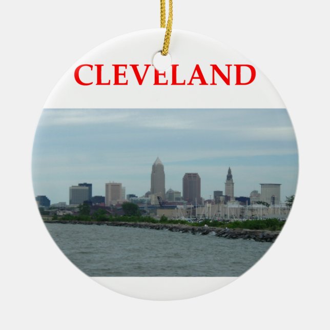 cleveland ceramic tree decoration (Front)