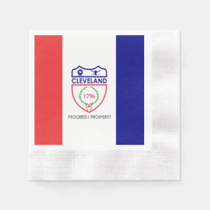 Cleveland city flag napkin
