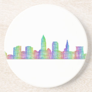 Cleveland city skyline coaster