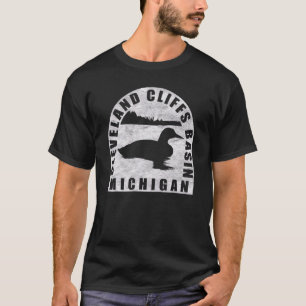 Cleveland Cliffs Basin Loon Michigan T-Shirt