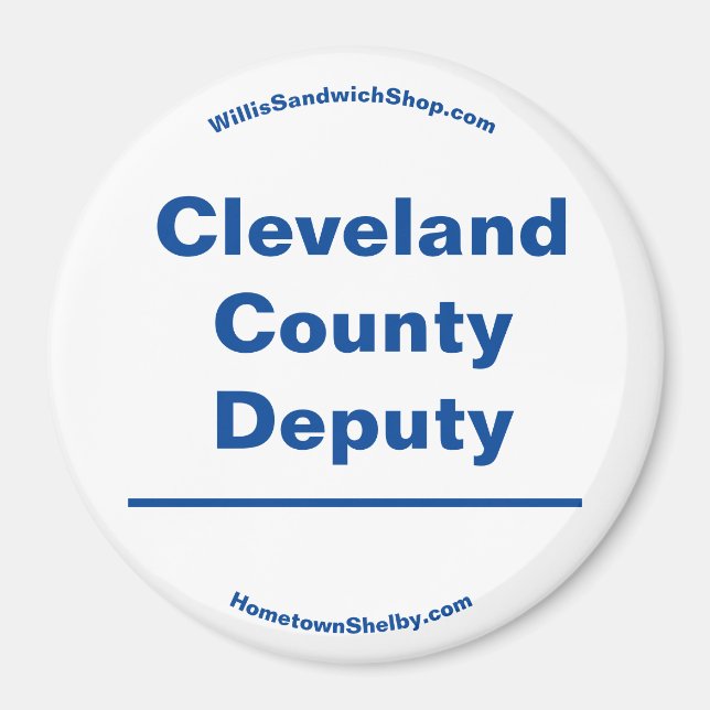 Cleveland County Deputy magnet (Front)