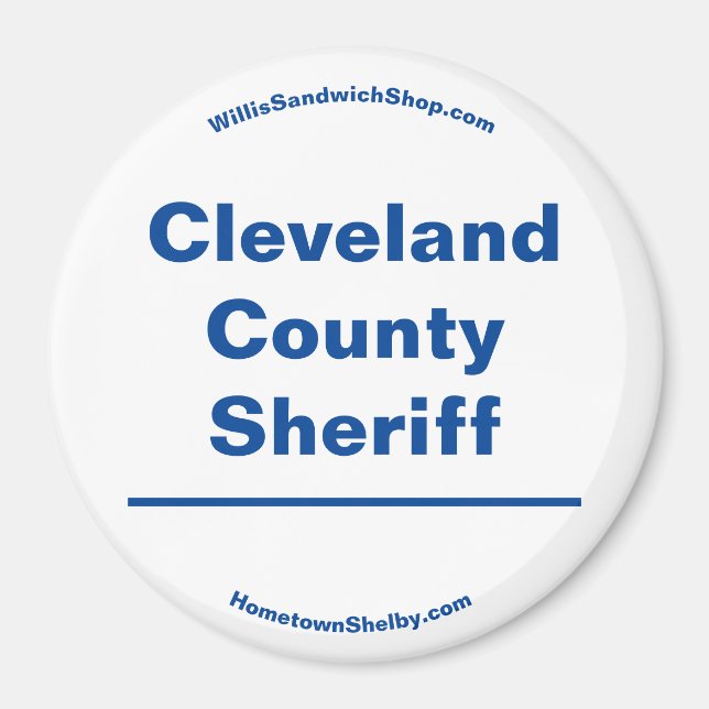 Cleveland County Sheriff magnet (Front)