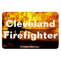 Cleveland Firefighter Flames flexible magnet