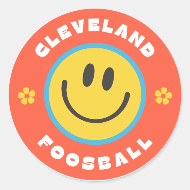 Cleveland Foosball Smile Sticker (Front)