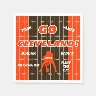 Cleveland Football Fan Paper Napkin