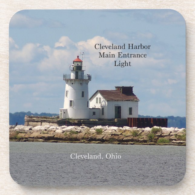 Cleveland Harbour Main Entrance Light coasters (Front)