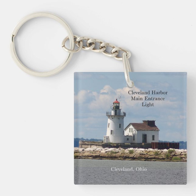 Cleveland Harbour Main Entrance Light key chain (Front)