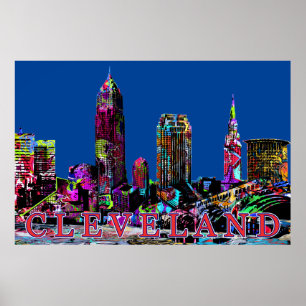 Cleveland in graffiti poster