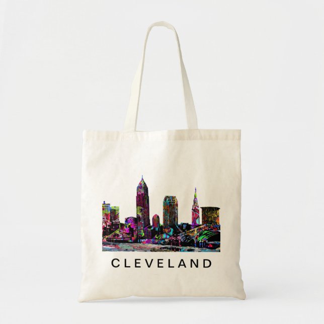 Cleveland in graffiti tote bag (Front)