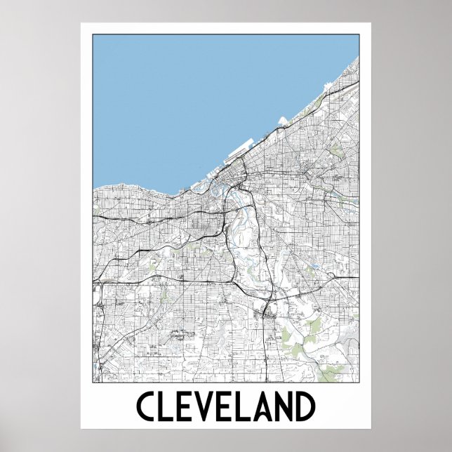 Cleveland map poster (Front)