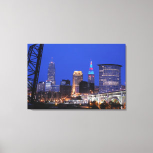 Cleveland Night On The Town Canvas Print