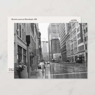 Cleveland, OH Downtown Scene Photo Postcard