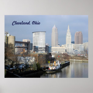 Cleveland, OH (River View) Poster