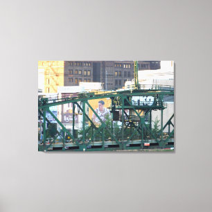 Cleveland OH TKO Cityscape B/W Canvas Print
