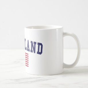 Cleveland OH US Flag Coffee Mug