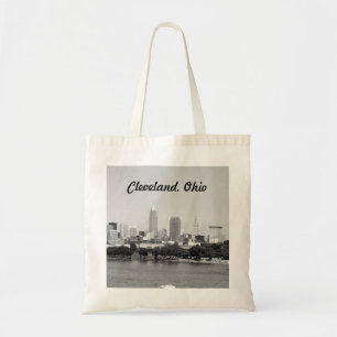 Cleveland, Ohio Black and White Tote Bag