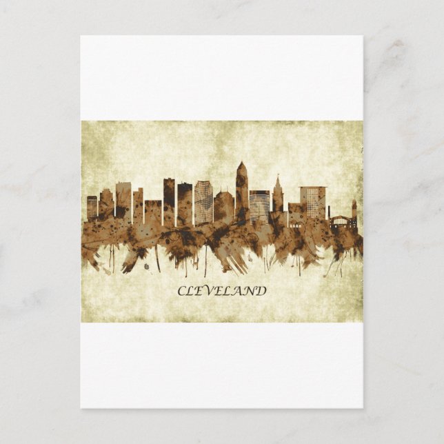 Cleveland Ohio Cityscape Holiday Postcard (Front)