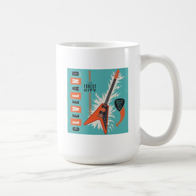 Cleveland Ohio | Electric Guitar Coffee Mug (Right)
