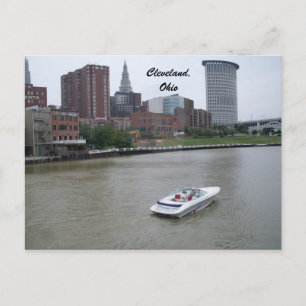 CLEVELAND,OHIO FROM LAKE ERIE postcard