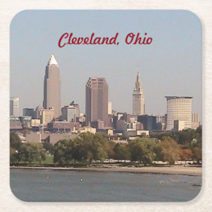 Cleveland, Ohio Lake Skyline Paper Coaster