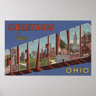 Cleveland, Ohio - Large Letter Scenes 3 Poster