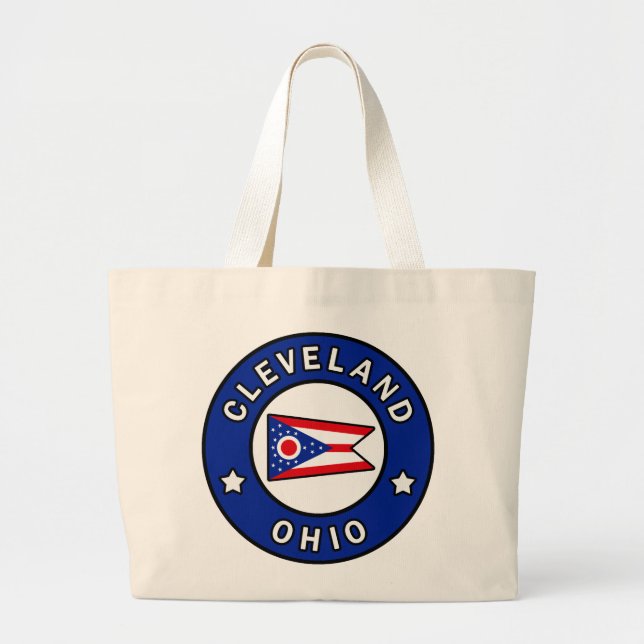 Cleveland Ohio Large Tote Bag (Front)