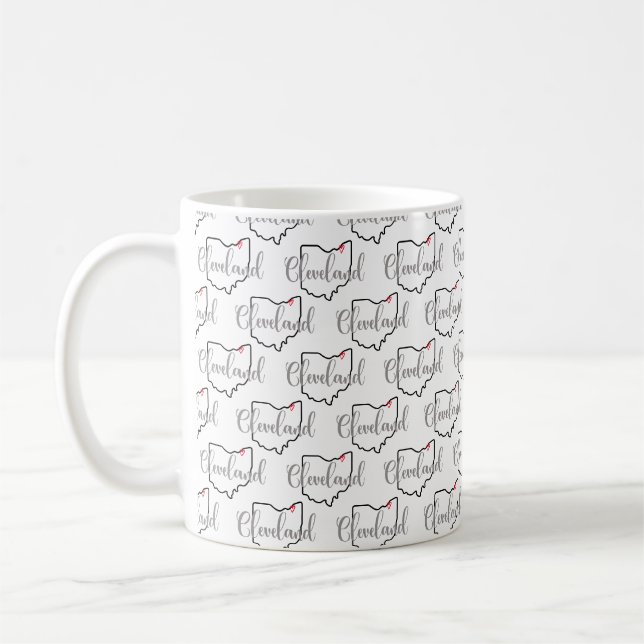 Cleveland Ohio Love Coffee Mug (Left)