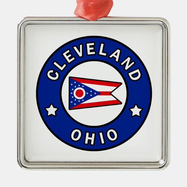 Cleveland Ohio Metal Tree Decoration (Front)