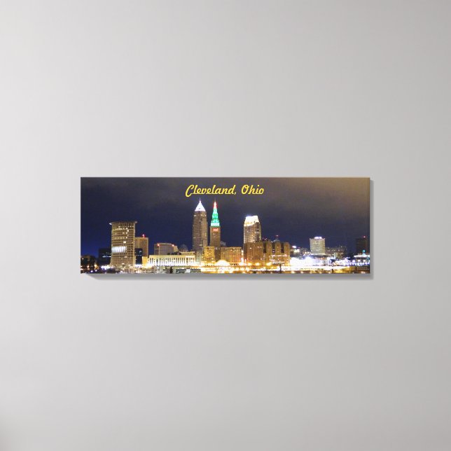 Cleveland, Ohio Million Dollar View Wrapped Canvas (Front)