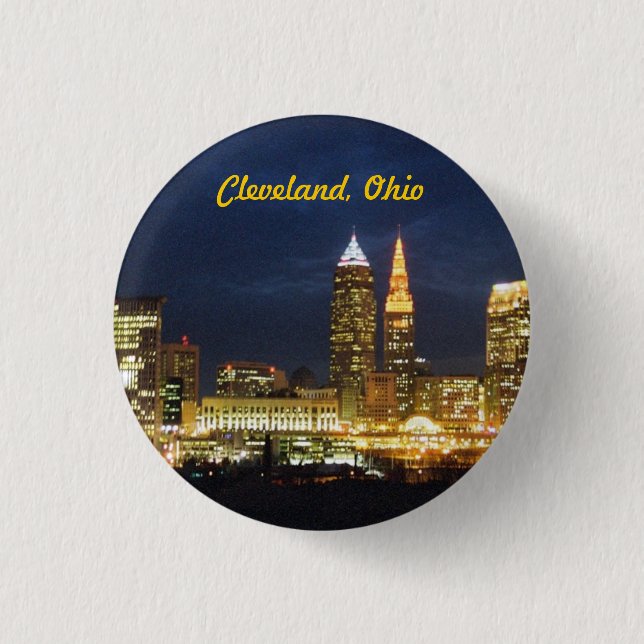 Cleveland, Ohio "Night Lights" Button (Front)