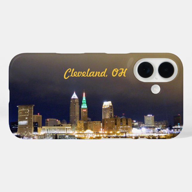 Cleveland, Ohio Night Skyline Case (Back (Horizontal))