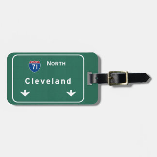 Cleveland Ohio oh Interstate Highway Freeway : Luggage Tag
