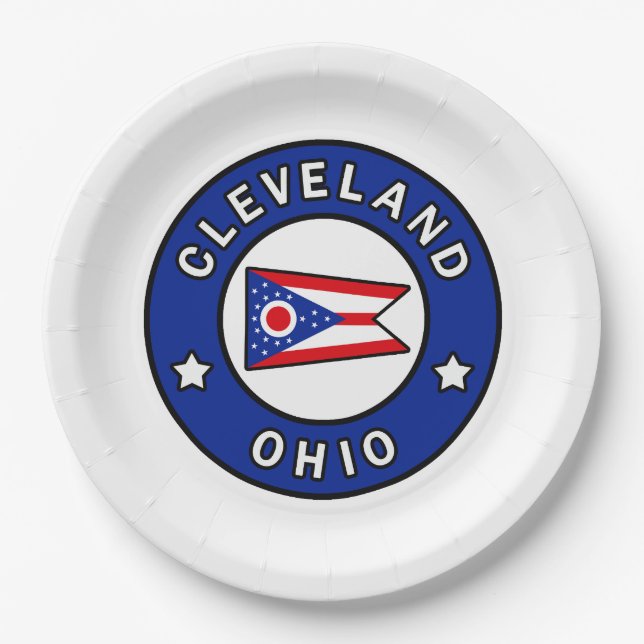 Cleveland Ohio Paper Plate (Front)