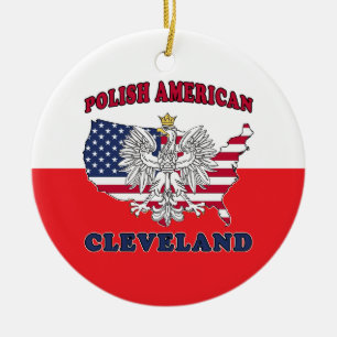 Cleveland Ohio Polish Ceramic Tree Decoration