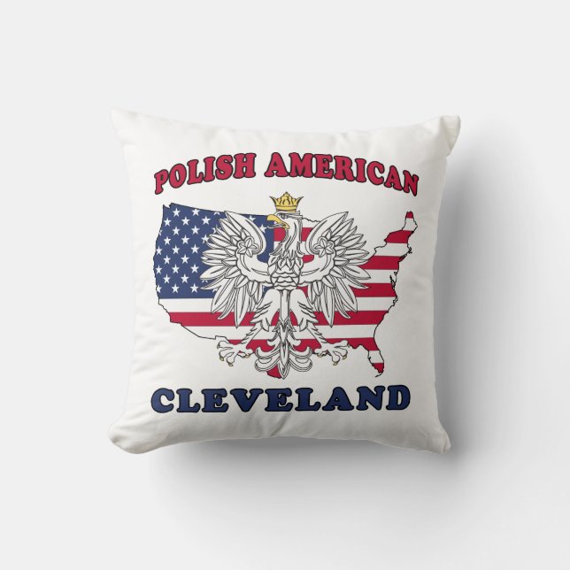 Cleveland Ohio Polish Eagle Cushion (Front)