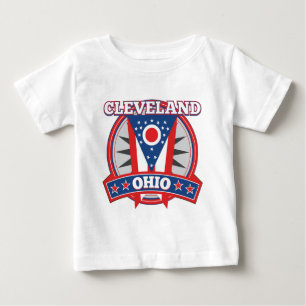 Cleveland Ohio Red White Blue Patriotic State Flag Baby T-Shirt
