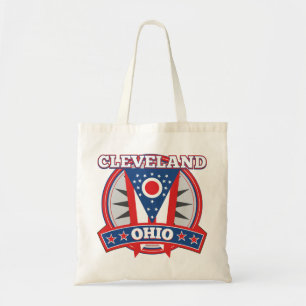 Cleveland Ohio Red White Blue Patriotic State Flag Tote Bag