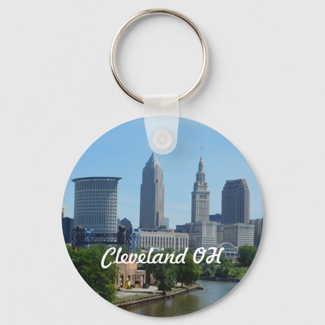 Cleveland, Ohio River View Keychain (Front)